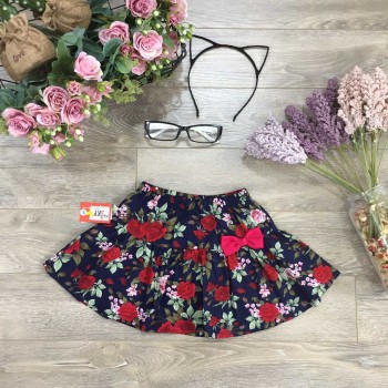 Chân váy hoa kèm quần quần cotton xuân hè cho bé gái size 6-10