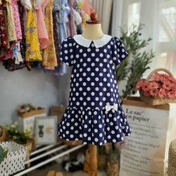 Váy Chấm Bi Đuôi Cá Cổ Sen- V3874 Váy Chấm Bi Đuôi Cá Cổ Sen- V3874