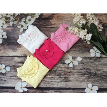 Áo cổ lọ cotton thun co giãn bé gái size 6-10