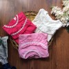 Áo thu cotton hoa nhí vòng cổ-