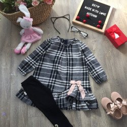 váy kẻ đuôi cá vạt lệch size 4-8