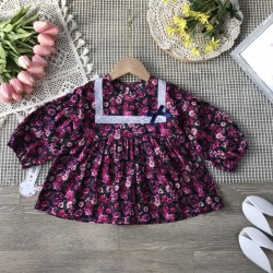 Áo váy babydoll hoa nhí size 2-6 