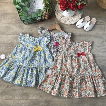 Đầm hoa nhí đuôi cá bé gái - size 2 -6 chất liệu kate Hàn